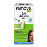 Remove Care Facial Wax Strips - 24 Count, Easy Hair Removal for Smooth Facial Skin