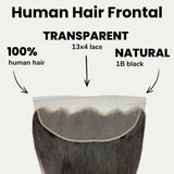 Yaki Straight 13x4 Transparent Lace Human Hair Frontal
