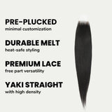 Yaki Straight 2x6 Transparent Lace Human Hair Closure