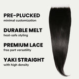 Yaki Straight 6x6 HD Lace Human Hair Closure