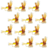 Yellow Humpy Classic Hair Wing Dry Fly - 12 Flies Size 10