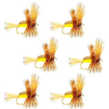 Yellow Humpy Classic Dry Fly - 6 Flies Size 10