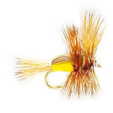 3 Pack Yellow Humpy Classic Hair Wing Dry Fly - Size 10
