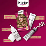 Palette Deluxe 8-0 Honey Blonde Hair Dye - Permanent, Long Lasting Color & Shine, Deep Nourishment with Oils