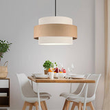 Homing Retro Fabric Pendant Light - Minimalist Lighting with E27 Socket, 30 cm Width, 80 cm Adjustable Length