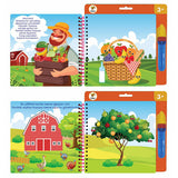 Lino Magic Water Painting Book: Reusable Farm Animal Coloring Book for Toddlers - Mess-Free, Self-Erasing Kids Water Drawing Fun.