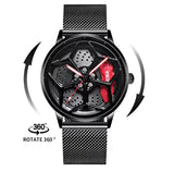 Car Wheel Hub Quartz Watch - Military Sport Design