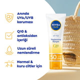 Nivea Sun SPF 50+ Anti-Aging Q10 Facial Sunscreen: Daily Sun Protection for Wrinkles & Dark Spots, Broad Spectrum UVA/UVB Defense