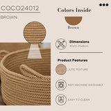 Coco Clementine 2-Piece Jute Storage Baskets Set - Eco-Friendly Home Organization Solution
