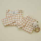 Burnt Orange Plaid 2pc Bamboo Pajamas