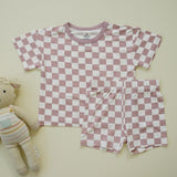 Tropical Haze Check 2pc Bamboo Lounge Set *4 & 5 left