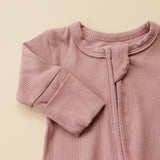 Solid Ribbed Bamboo Zippy Romper - more colors