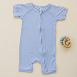 Solid Ribbed Bamboo Shorty Romper (0-3m to 4T)  - more colors