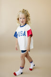 USA Colorblock Tee - Oversized or Regular Fit