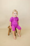 Solid Ribbed Bamboo Shorty Romper (0-3m to 4T)  - more colors