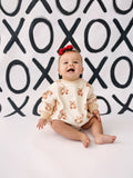 Teddy Bear Hearts Sweatshirt Romper