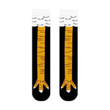 Carnaval Chicken Leg Crew Socks Novelty Graphic Knit 1 Pair