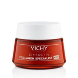 Vichy Liftactiv Collagen Specialist Anti-Aging Night Cream: Reduce Wrinkles & Firm Skin with Hyaluronic Acid & Vitamin C