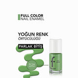 Flormar Full Color Fresh Start: High Pigment, Long Lasting, Glossy Green Nail Polish - Chip Resistant, Vibrant Color