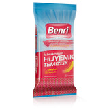 Benri Bathroom and Kitchen Hygiene Wipes 50 Count - Effective Cleaning Solution for Sink, Countertop, and Ceramic Surfaces