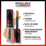 Loreal Paris Infaillible More Than Concealer - 323 Fawn, Long-Lasting High Coverage Makeup for Dark Circles and Uneven Skin Tone