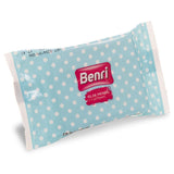 Benri Mini Wet Wipes 3-Pack: Paraben-Free, pH Balanced, Perfect for Travel & On-the-Go Cleansing