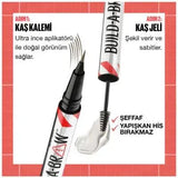 Maybelline Build-A-Brow 2-in-1 Eyebrow Pen & Setting Gel - Ash Brown: Shape, Define & Set Brows for a Lasting, Natural Look