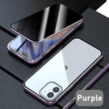Glass Privacy Metal Phone Case iphone