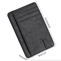 Leather Slim Wallet Credit Card Holder RFID Blocking Pocket ID Money USA