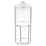 Eklips Two-Tier Cotton Pad Holder Clear Vanity Organizer