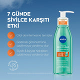 Nivea Derma Skin Clear Acne Face Wash: Deep Cleansing Salicylic Acid & Niacinamide Gel for Blemish & Pore Control, Oily & Acne-Prone Skin
