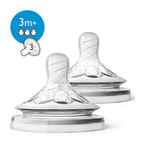 Philips Avent Natural Baby Bottle Nipple 3 Hole Medium Flow for 3+ Months Old - Comfortable & Natural Feeding Experience