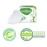 Molped Pure & Soft: Organic Cotton Feminine Hygiene Pads for Sensitive Skin - Hypoallergenic, Dye-Free, and Vegan Menstrual Pads