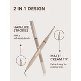 Sheglam On Demand 2-in-1 Brow Pencil for Defined Brows 08 Chocolate