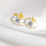 A Pair Of Unique And Stylish Zirconia Clip-on Earrings For Ladies