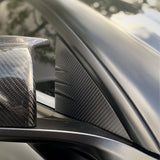 Dry Carbon Fiber A-Pillar Trim for Model 3/Y | 3 Finishes | 3D Laser Fit | LHD/RHD