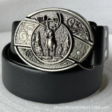 Smooth Buckle For Self-defense Trendy Punk-style Belt Buckle With A Distinctive Look