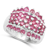 2.70 Carat Genuine Ruby .925 Sterling Silver Ring
