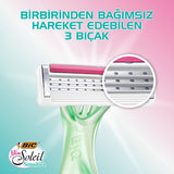 Bic Women's Razor - Miss Soleil Sensitive 3-Blade Shaving System for Smooth Skin