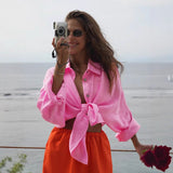 Casual Solid-color Minimalist Loose-fit Shirt