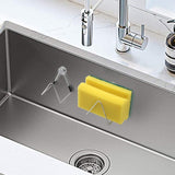 Stainless Steel Kitchen Punch Free Wire Ball Drain Rack With Magnetic Sponge