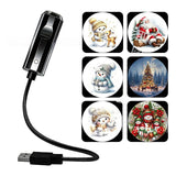 Portable USB Starry Sky Projection Night Light With Interchangeable Slides