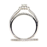 1.00ct Diamond Engagement Ring Set 14KT White Gold