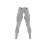 Men's Slim-fit Thermal Underwear Sexy Open-end Breathable Off-free Bottoming Long Pants