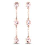 1.62 Carat Genuine Morganite .925 Sterling Silver Earrings