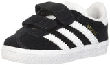 adidas Originals Unisex-Baby Gazelle Running Shoe Black/White/White 10Toddler