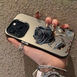 Black Gold Rose 17 Pro Max Phone Case