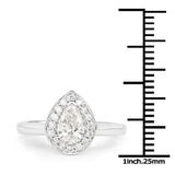 14K White Gold 0.70 Carat Genuine White Diamond Ring