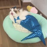 Cat Mermaid Costume Creative Cat And Dog Costumes Funny Cat Mermaid Costume Cat Mermaid Fishtail Dress Puppy Mermaid Fishtail Dress Pet Mermaid Costume Humor Funny Photo Props