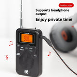 Portable Pocket FMAM Clock Control Stereo Radio